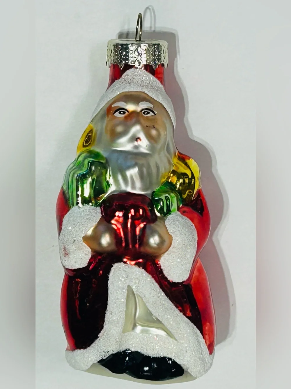 Christmas Ornament Glass Santa Claus